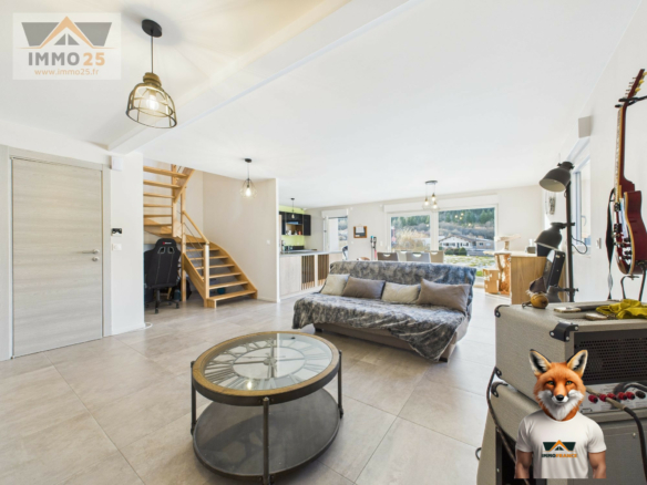 Duplex récent 111 m² – Jardin, terrasse, garage – Orchamps-Vennes