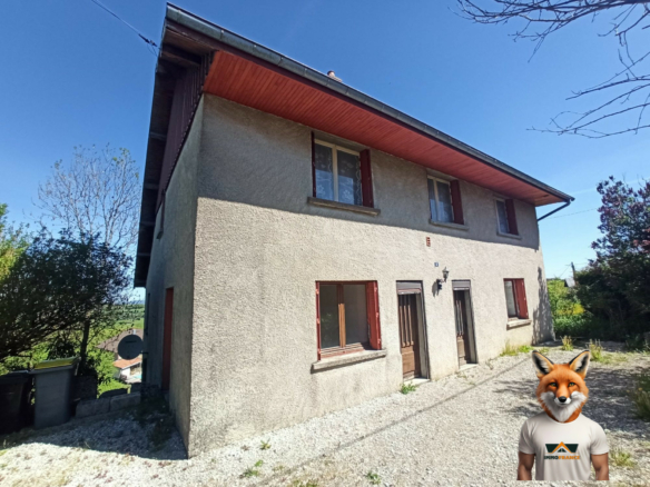 MAISON À BOLANDOZ 165 m² – 2 APPARTEMENTS – TRAVAUX À PRÉVOIR – POTENTIEL TRES INTERESSANT