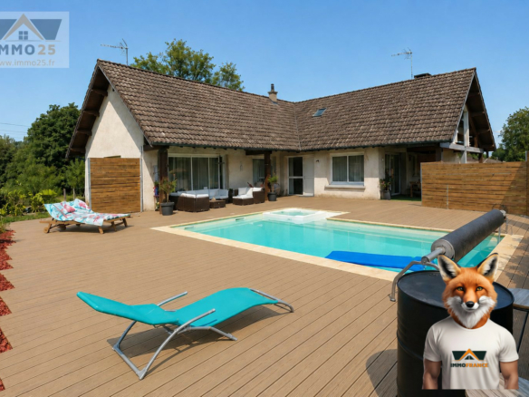 Maison familiale de 230 m² avec piscineédifiée sur une parcelle de 1 293 m²