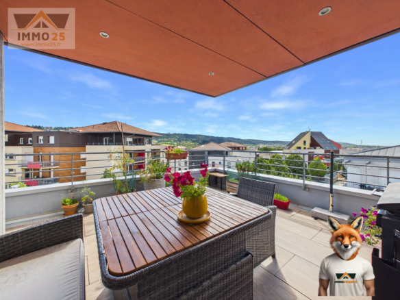 PONTARLIER – Magnifique T4 de standing avec terrasse de 40 m² – Vue dégagée